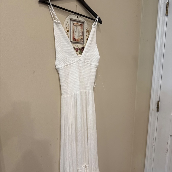 NWOT Free People Fun In The Sun Maxi Dress Smocked Top Tiered Hem Ivory White - Picture 8 of 9